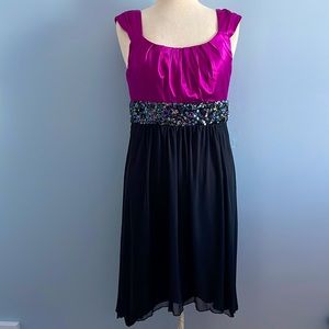 Reitmans Sequin Sleeveless Dress Pink/Black Size 11
